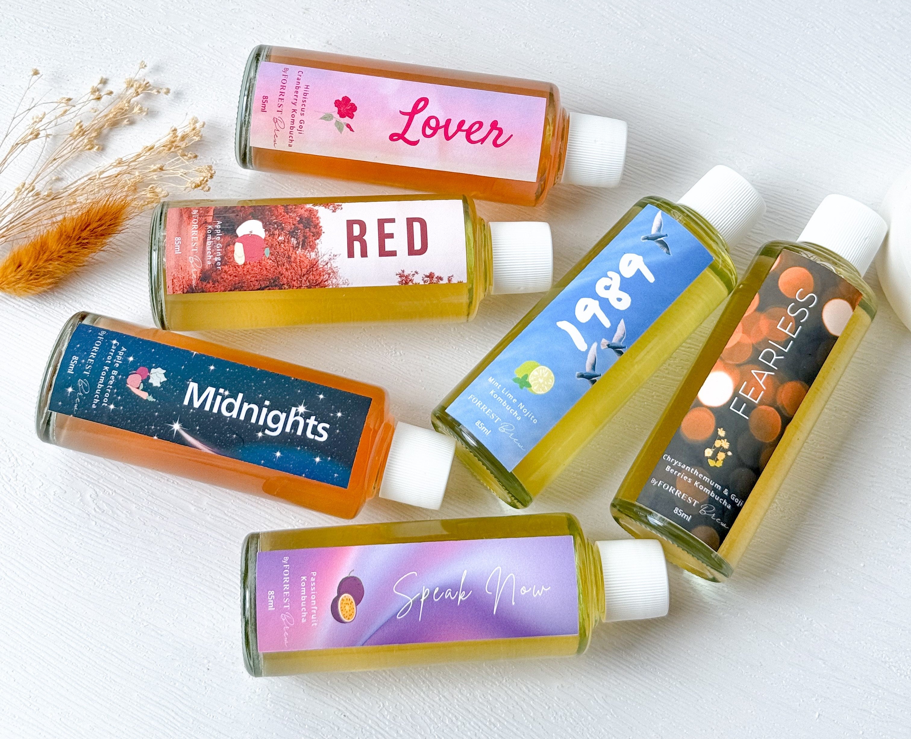 Taylor swift Eras Tour inspired kombucha bottles gift set